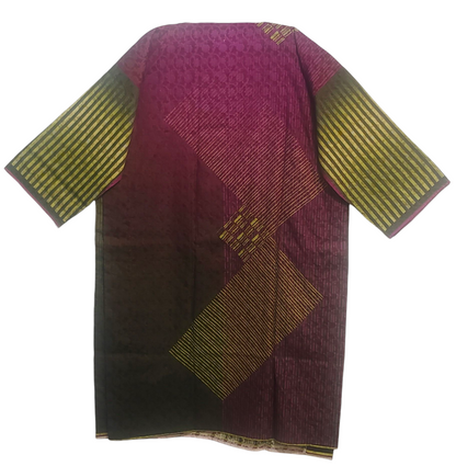 Semi Stitched Chanderi Casual Suitset