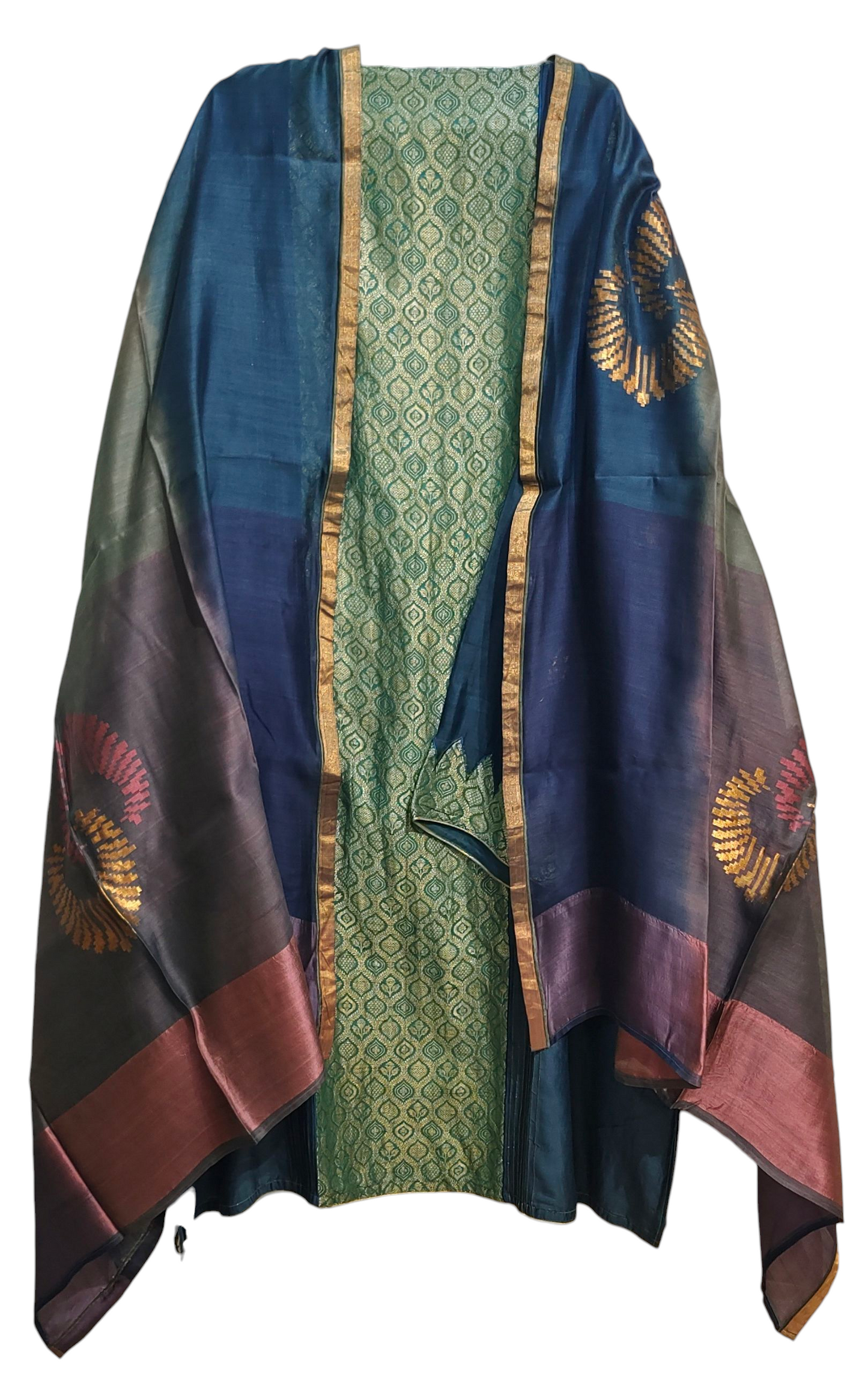 Semi Stitched Formal chanderi Suitset