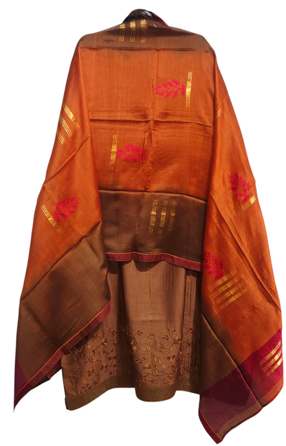 Semi Stitched Formal chanderi Suitset