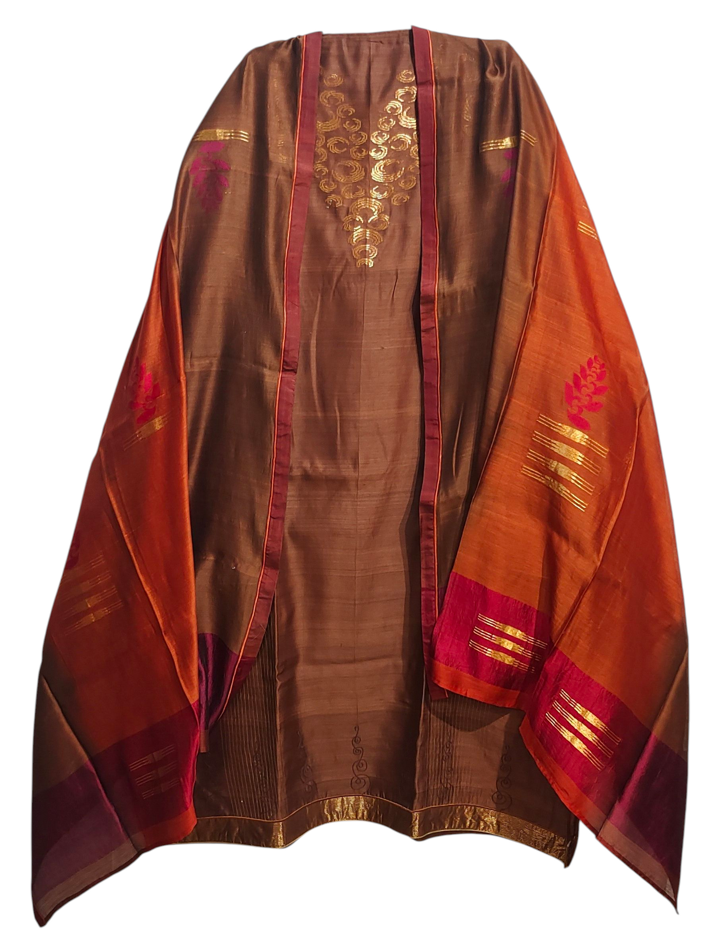 Semi Stitched Formal chanderi Suitset