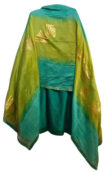 Semi Stitched Formal chanderi Suitset