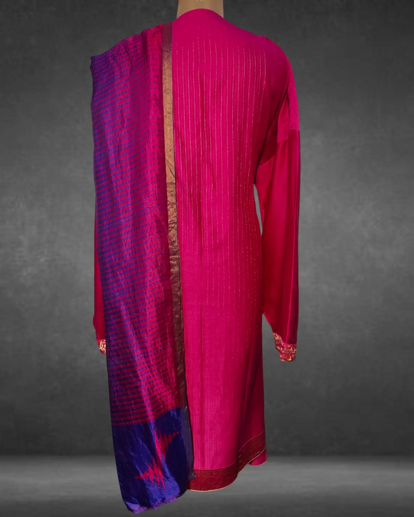 Semistitched Chanderi Casual Suitset