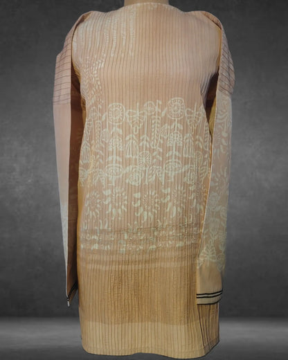 Semistitched Chanderi  Blockprinted Tunic VISHAL KAPUR STUDIO