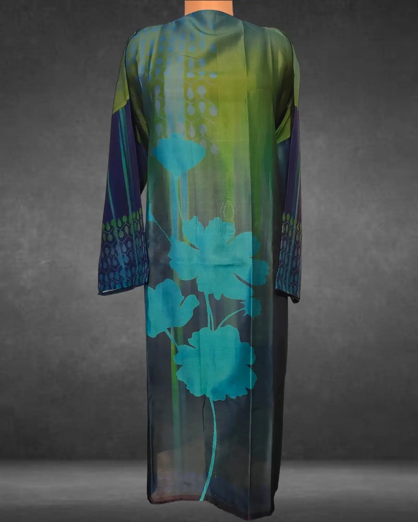 Semistitched Chanderi Digital Printed Kurta