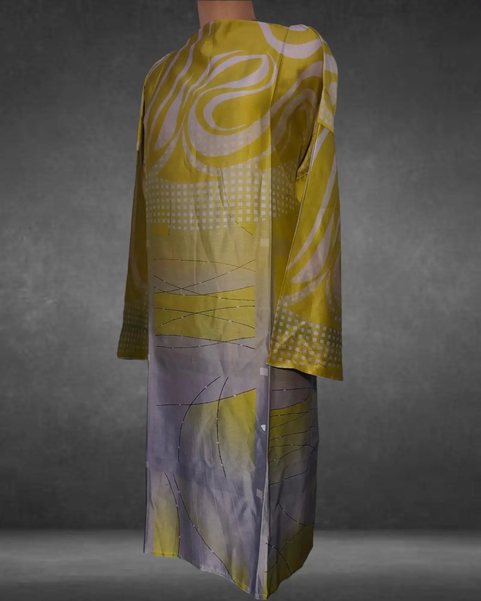 Semistitched Cotton Digital Printed Kurta VISHAL KAPUR STUDIO