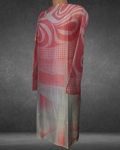 Semistitched Chanderi Digital Printed Kurta VISHAL KAPUR STUDIO