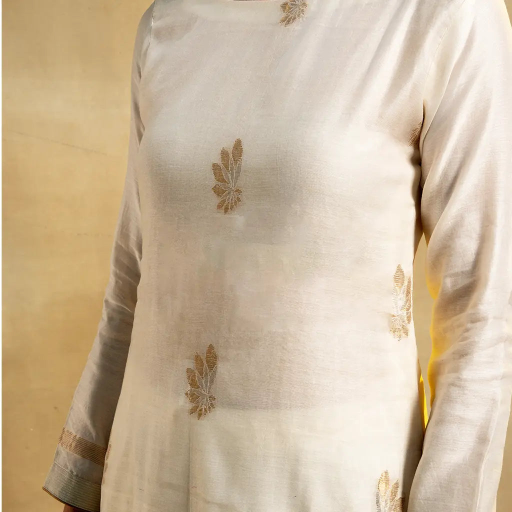 Semistitched Chanderi formal suitset VISHAL KAPUR