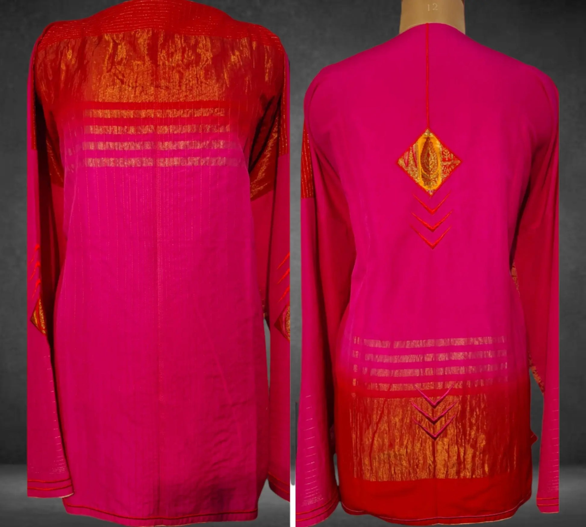 Stitched Short Tunic (VKST01MAY358) - VISHAL KAPUR