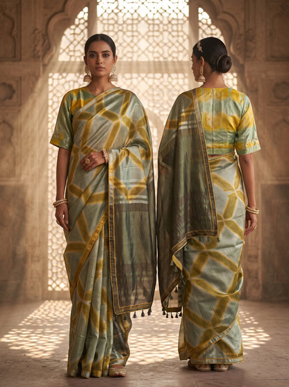 Formal Silk Shibori Saree
