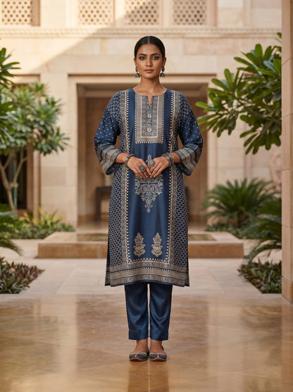 Semi Stitched Chanderi Casual kurta