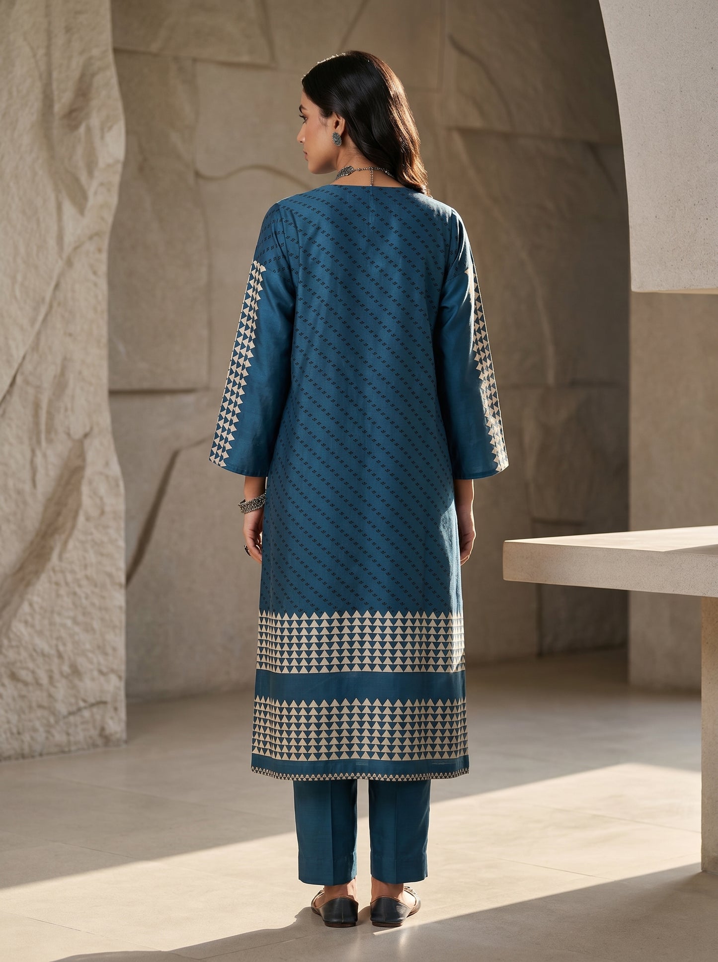 Semi Stitched Chanderi Casual kurta