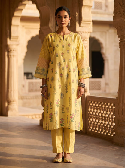 Semi Stitched Chanderi Casual kurta