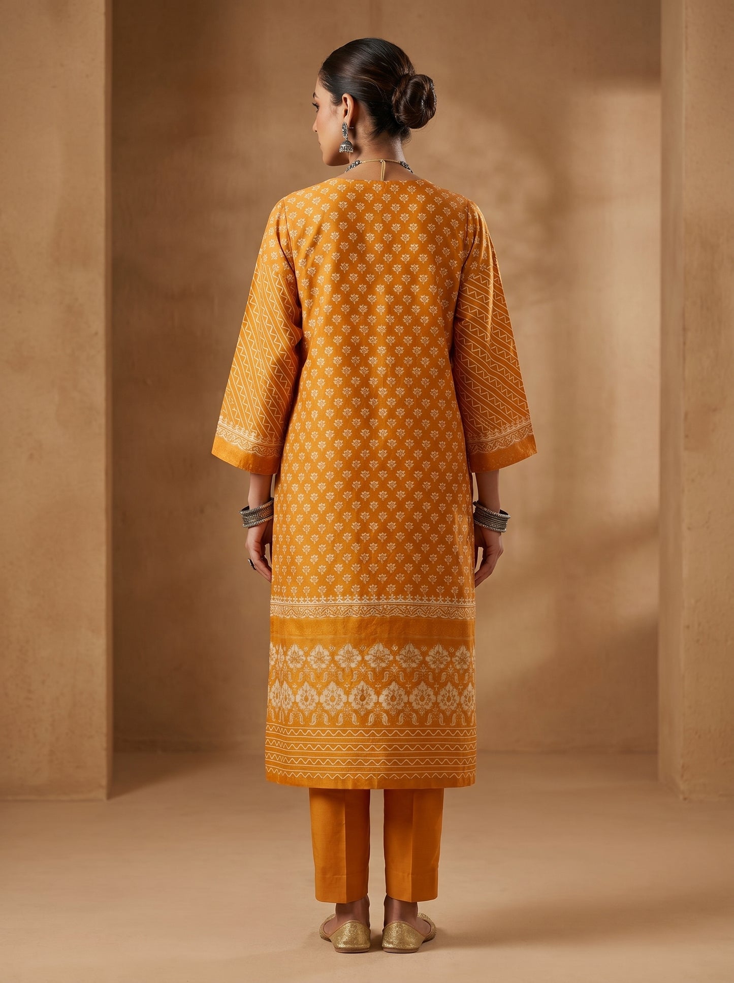 Semi Stitched Chanderi Casual kurta