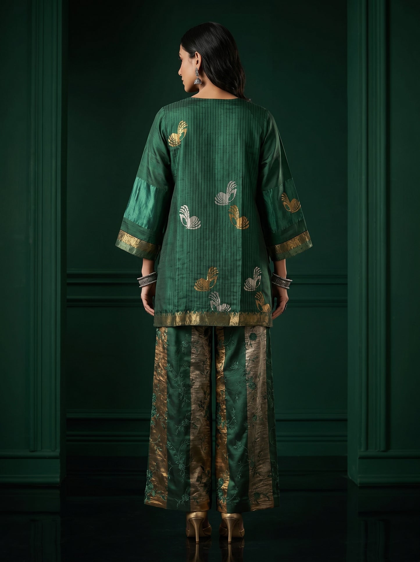 Indowestern chanderi formal coordset