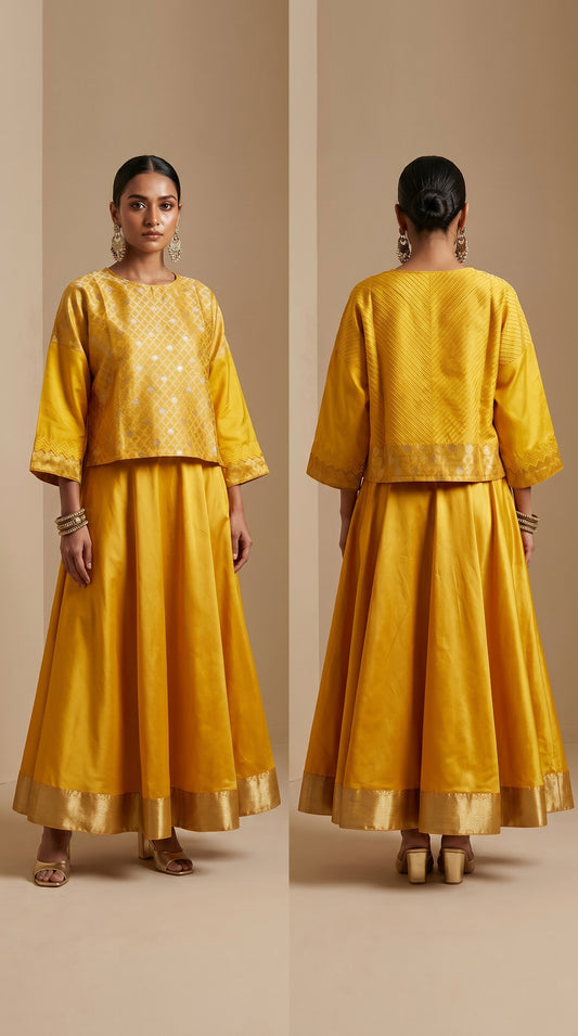 Semi Stitched Chanderi Ɓlouse