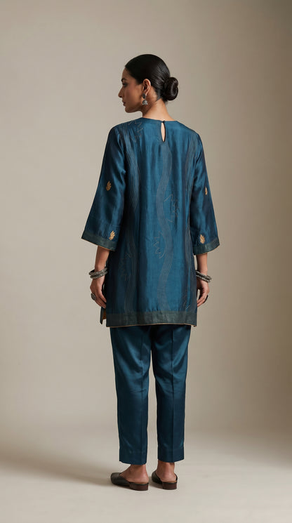 Stitched Chanderi  Tunic ready size 42