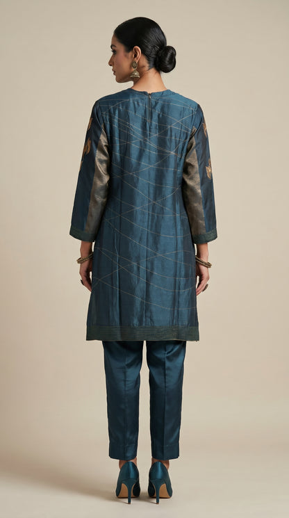 Stitched Chanderi  Tunic ready size 42