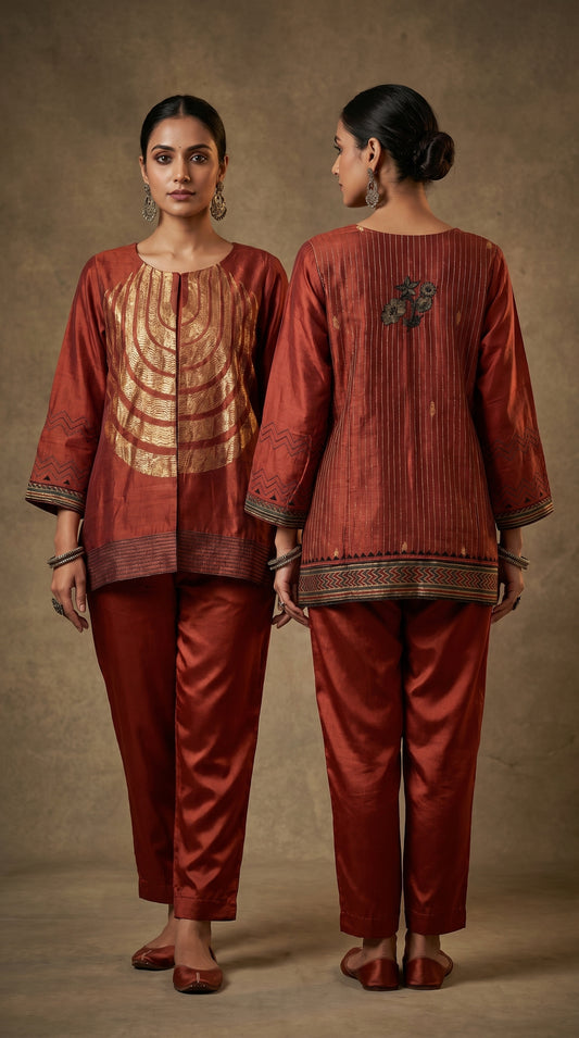 Stitched Chanderi Formal Jacket