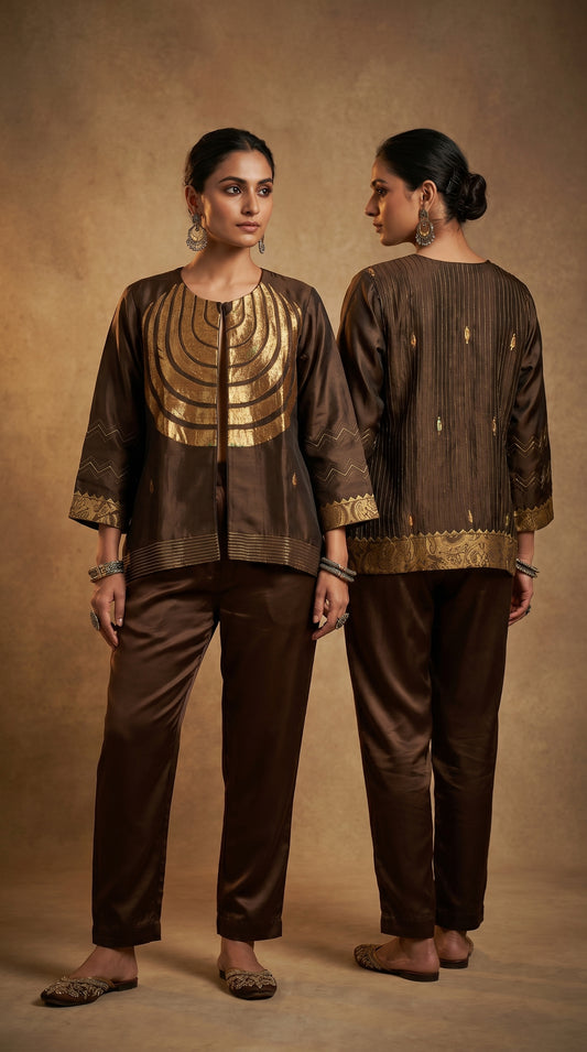 Stitched Chanderi Formal Jacket
