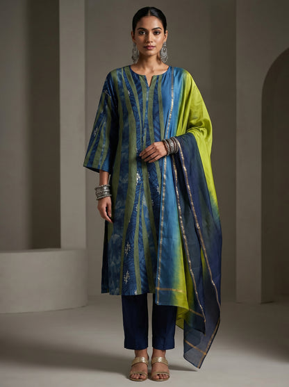 Semi Stitched Cotton Casual Suitset