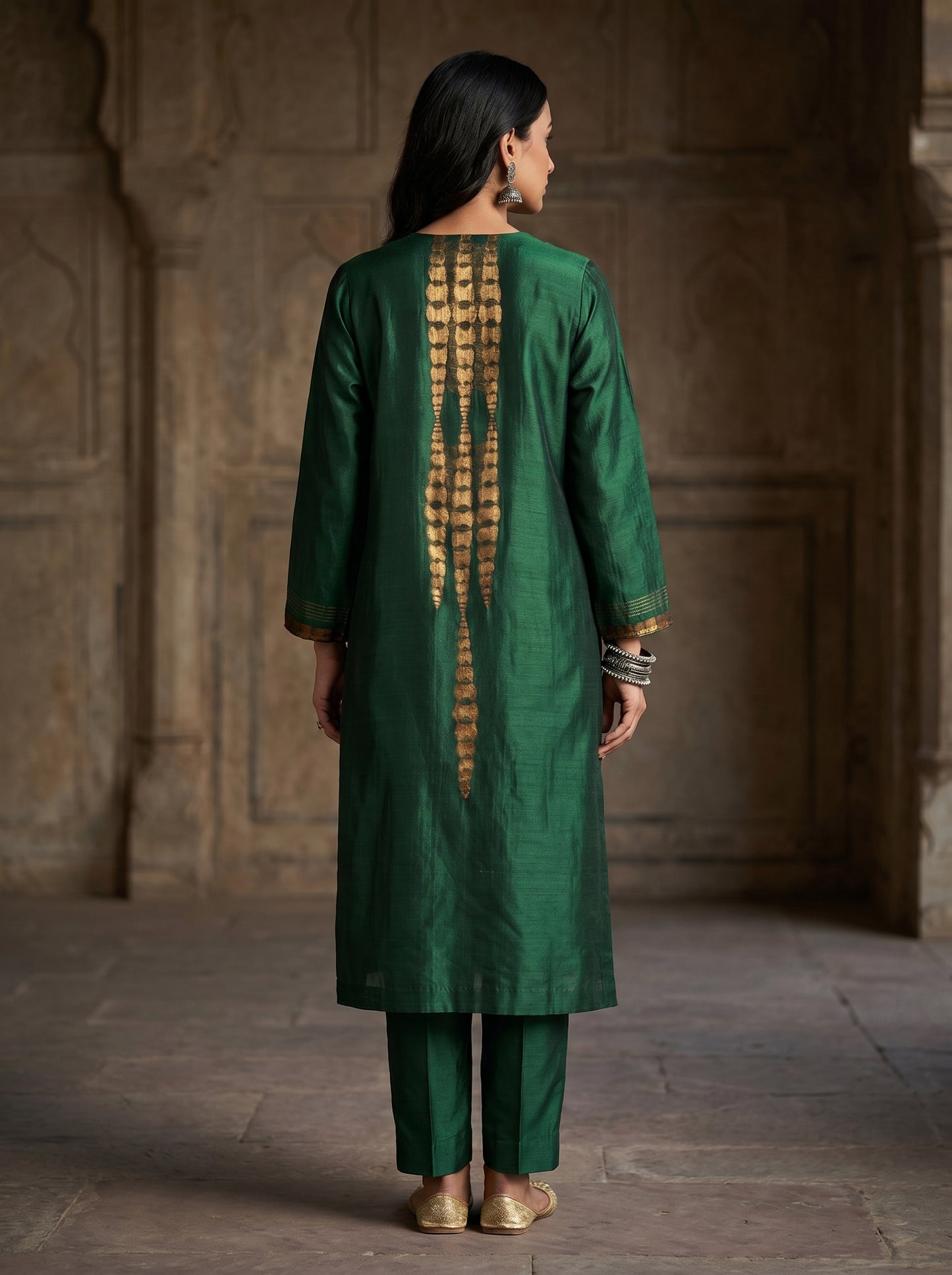 Semi Stitched Chanderi Casual kurta