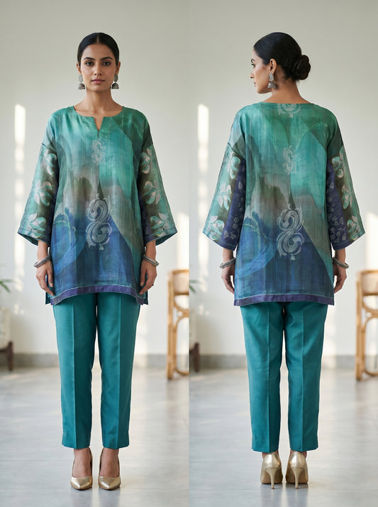 Semi Stitched linen kota Short Tunic