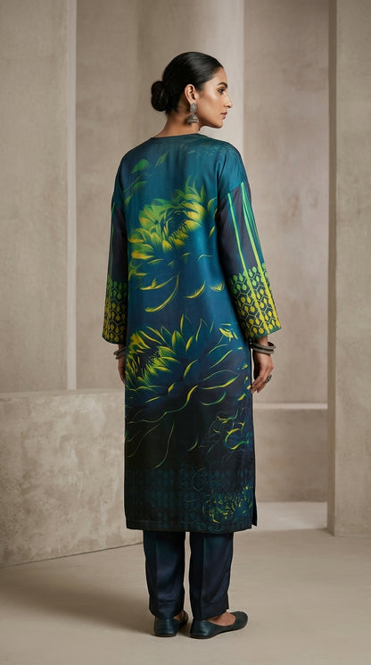 Semi Stitched Chanderi Kurta