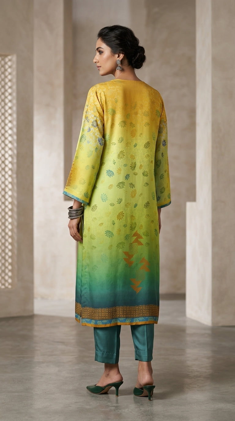 Semi Stitched Chanderi Kurta
