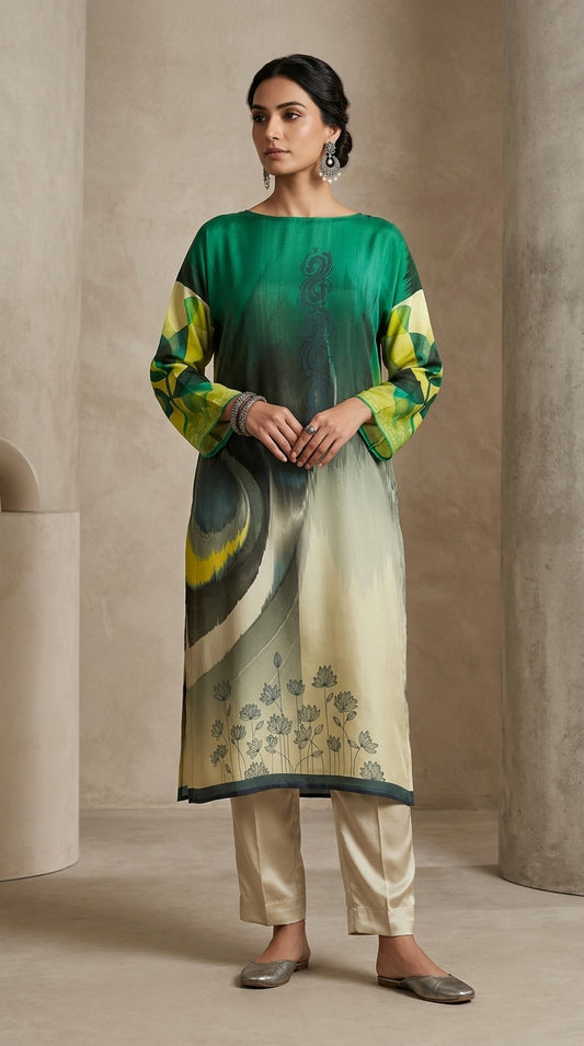 Semi Stitched cotton modal Kurta