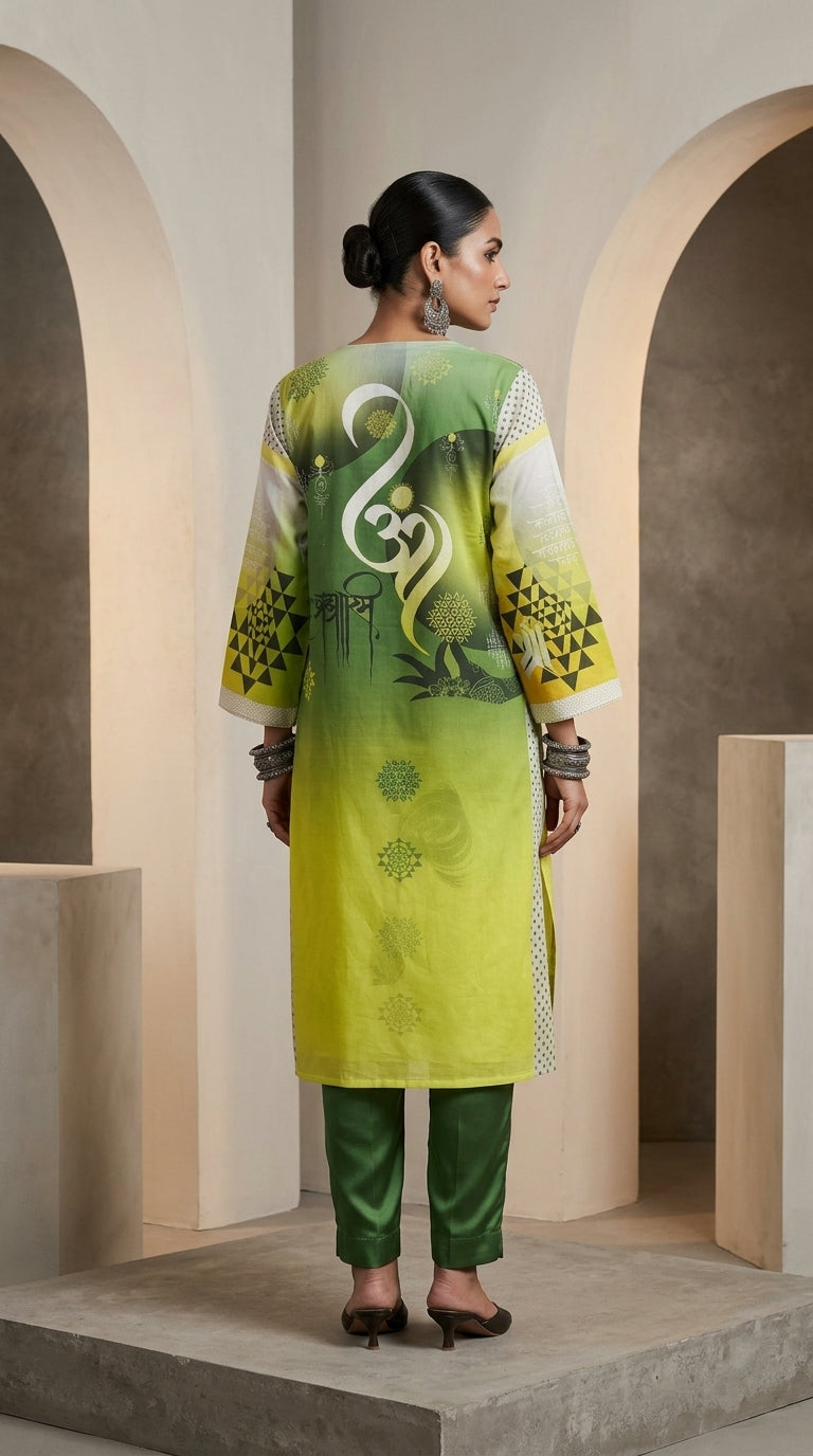 Semi Stitched Chanderi Kurta