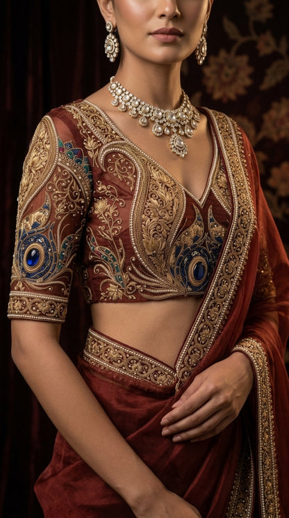 Formal Pure Silk embroidered Saree