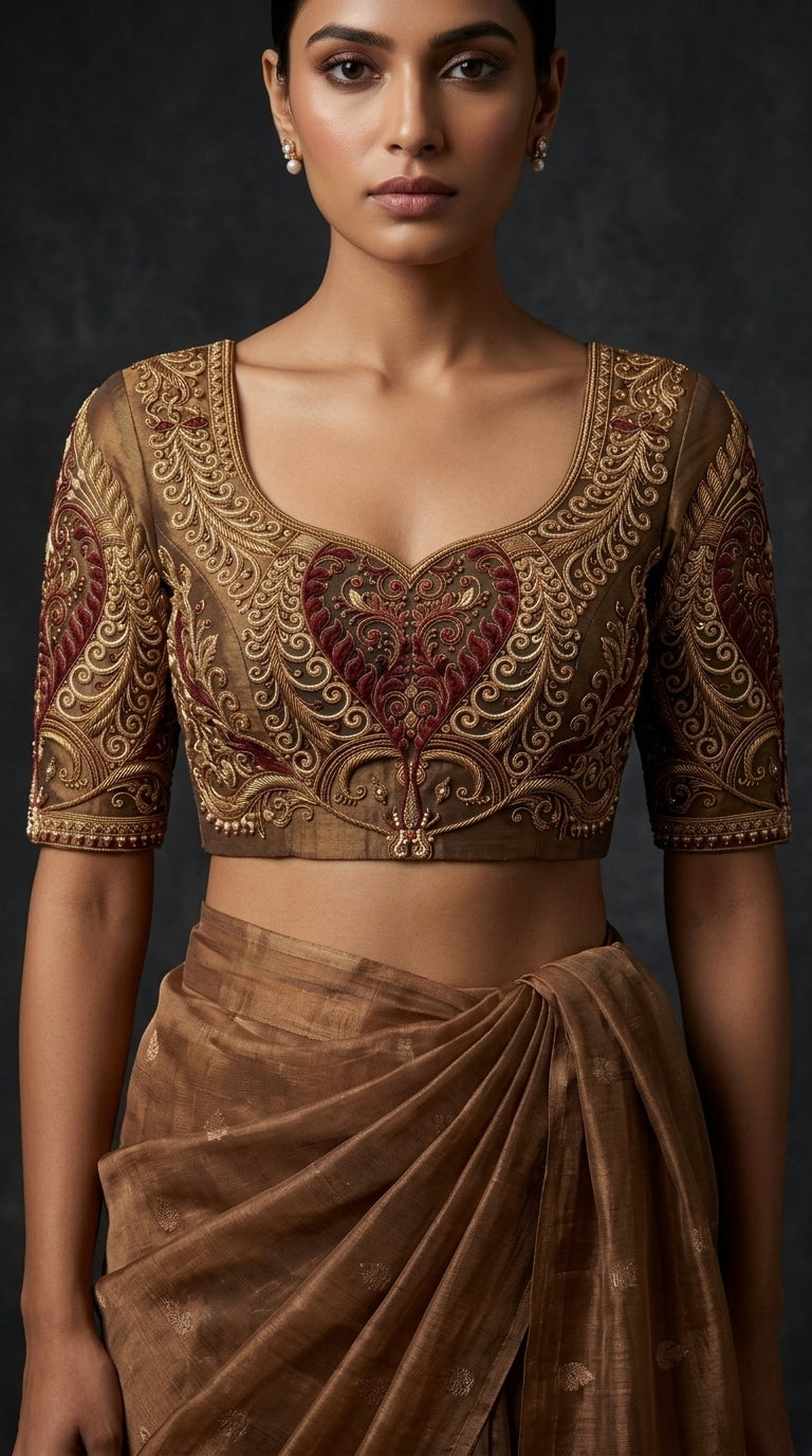 Formal Pure Silk embroidered Saree