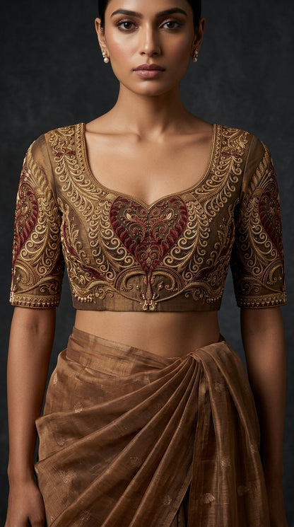Formal Pure Silk embroidered Saree