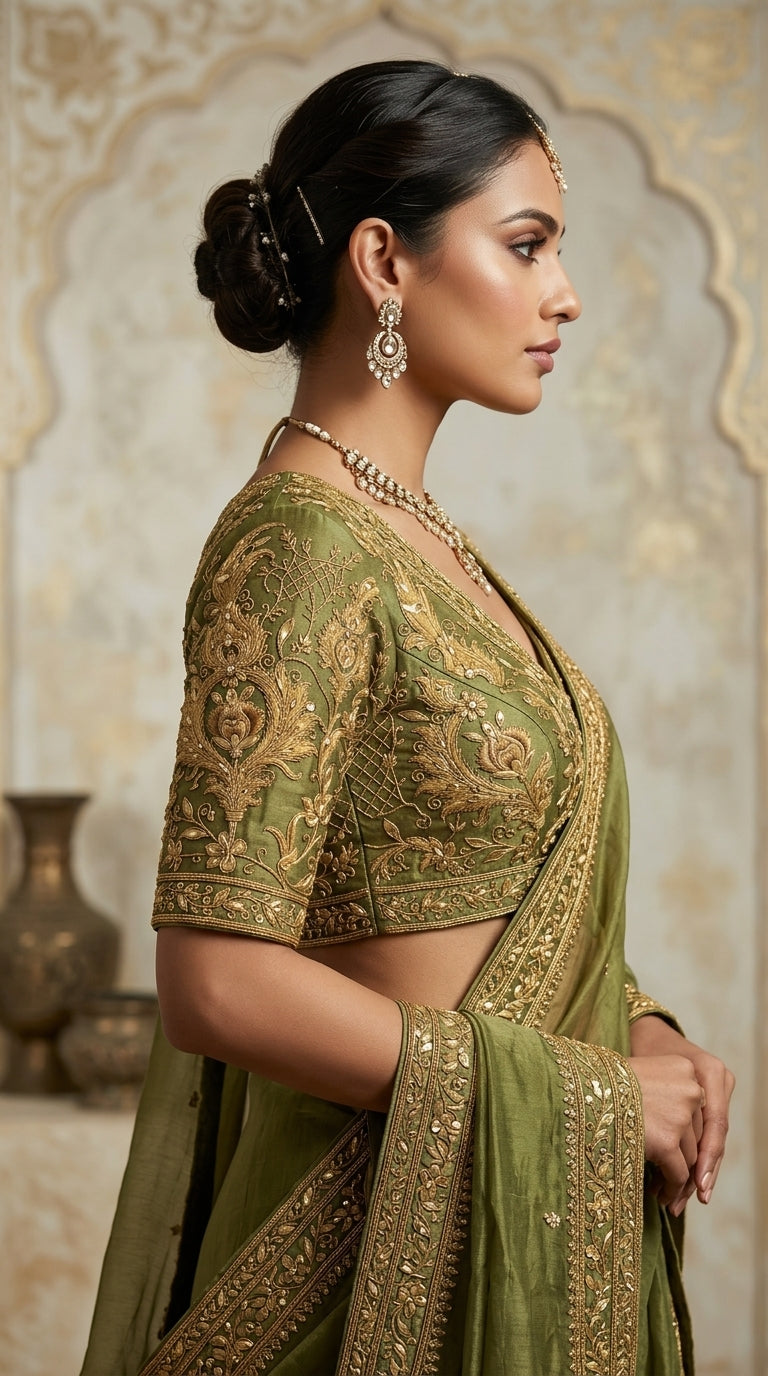Formal Pure Silk embroidered Saree