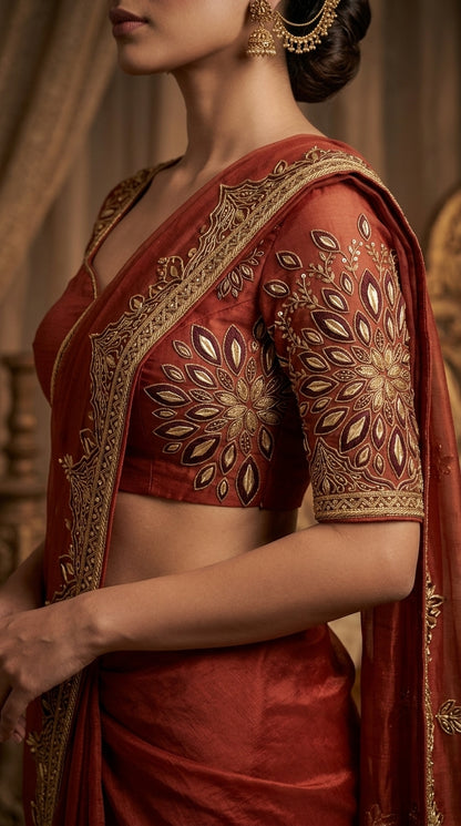 Formal Pure Silk embroidered Saree