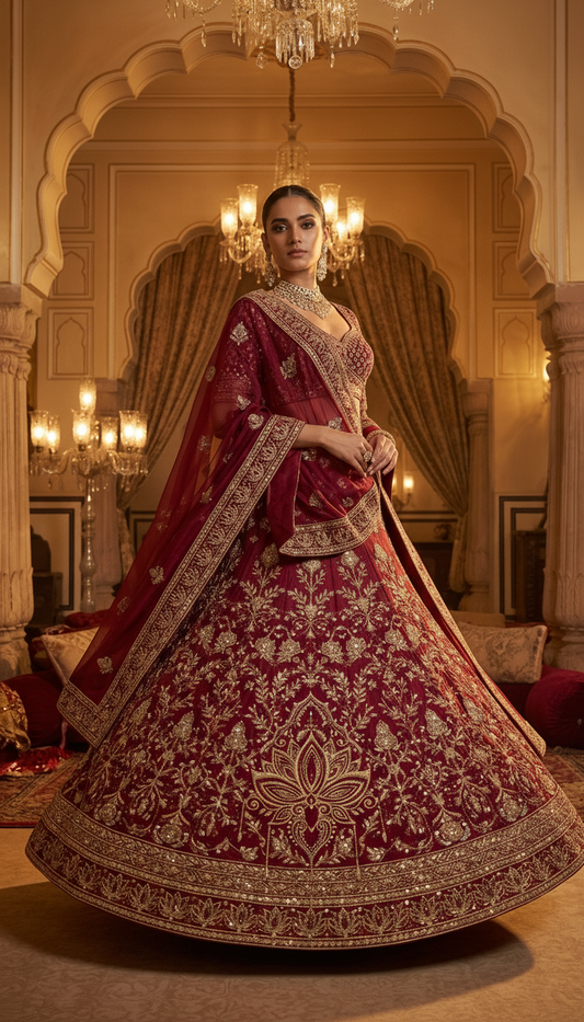 Formal embroidered Lehnga