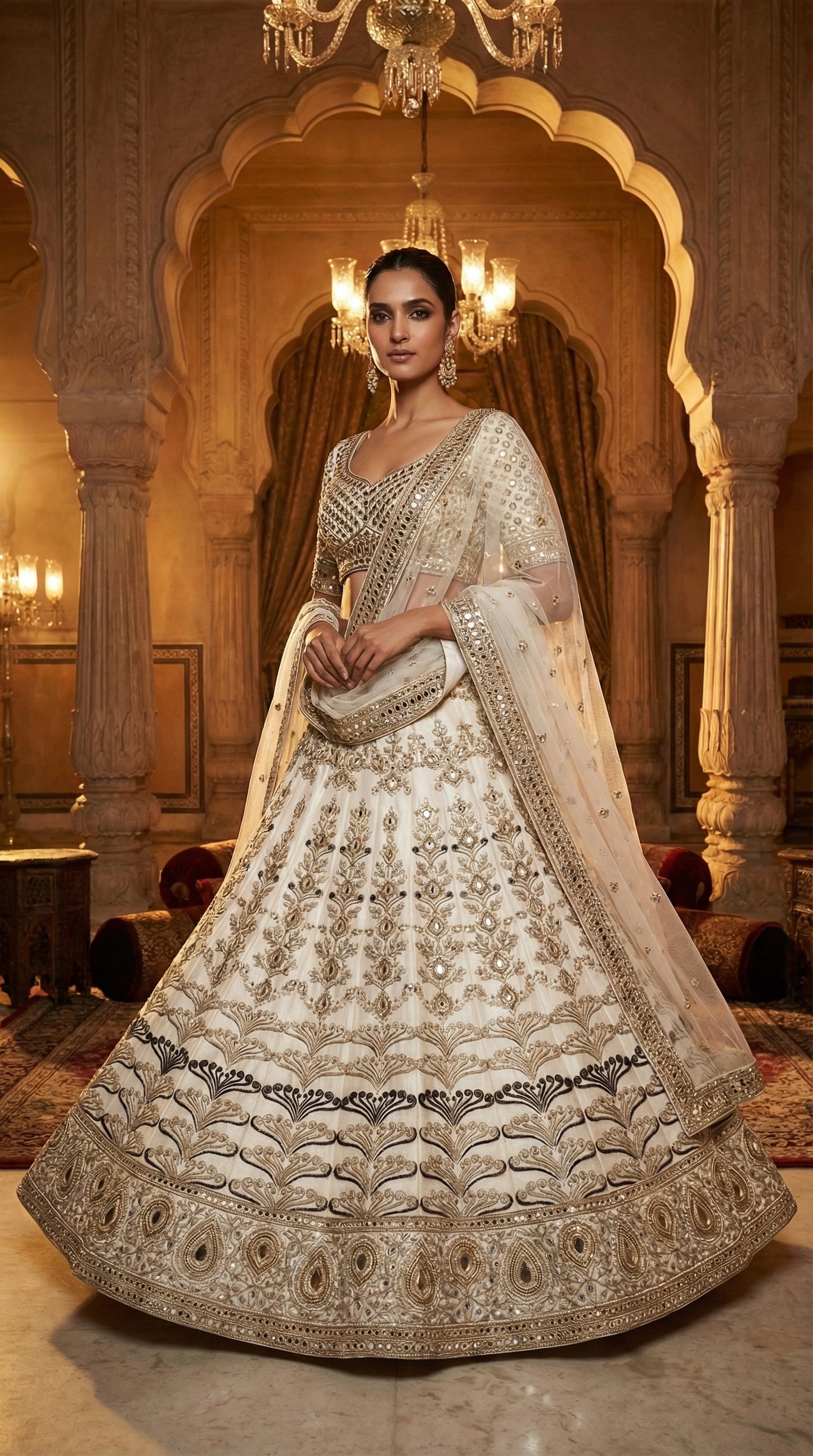 Formal embroidered Lehnga