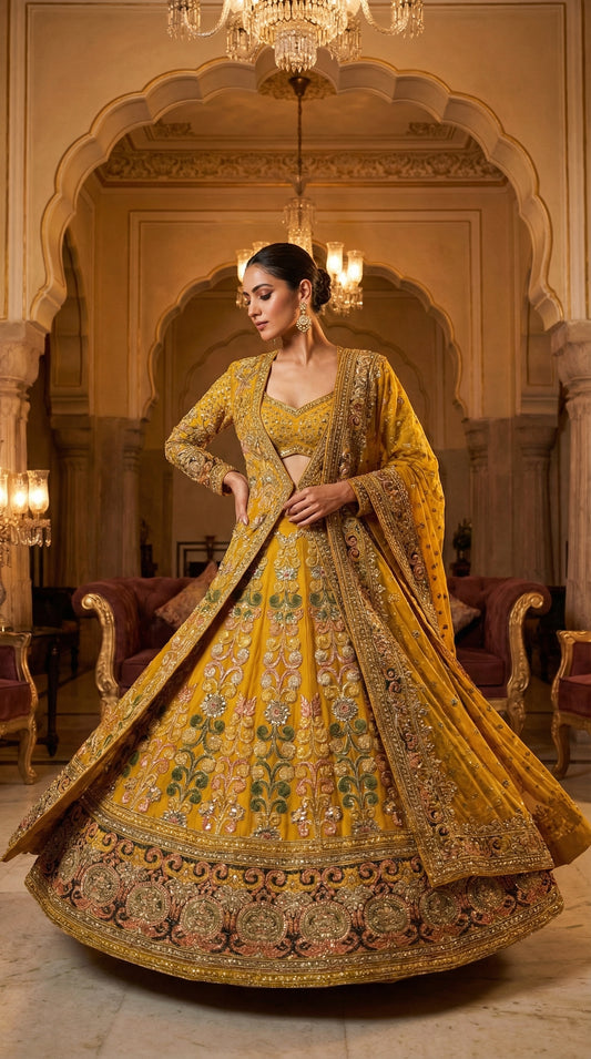 Formal embroidered Lehnga