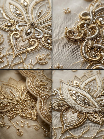 Customised Chanderi Embroidered set