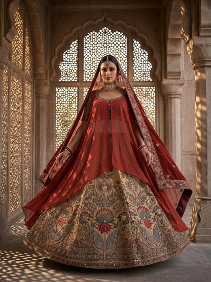 Formal embroidered Lehnga