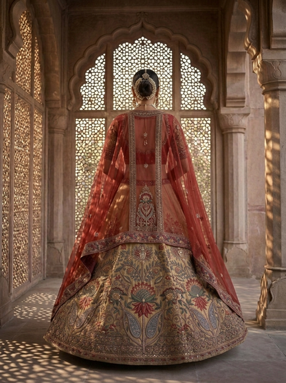 Formal embroidered Lehnga