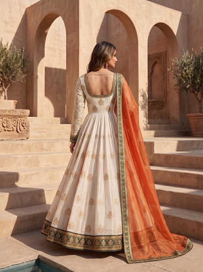 Woven Formal Anarkali Set