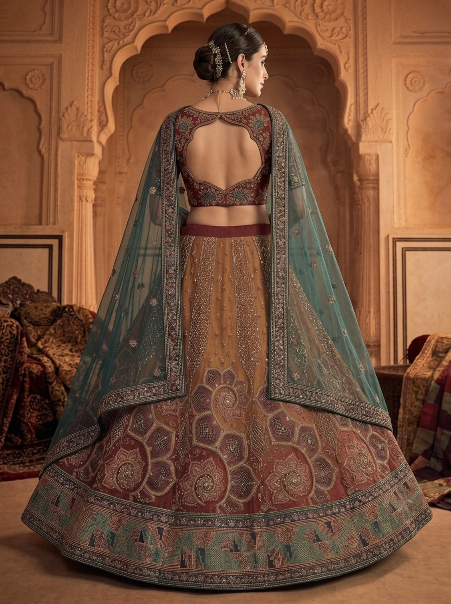 Formal embroidered Lehnga