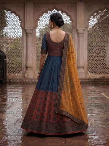 Woven Formal Anarkali Set