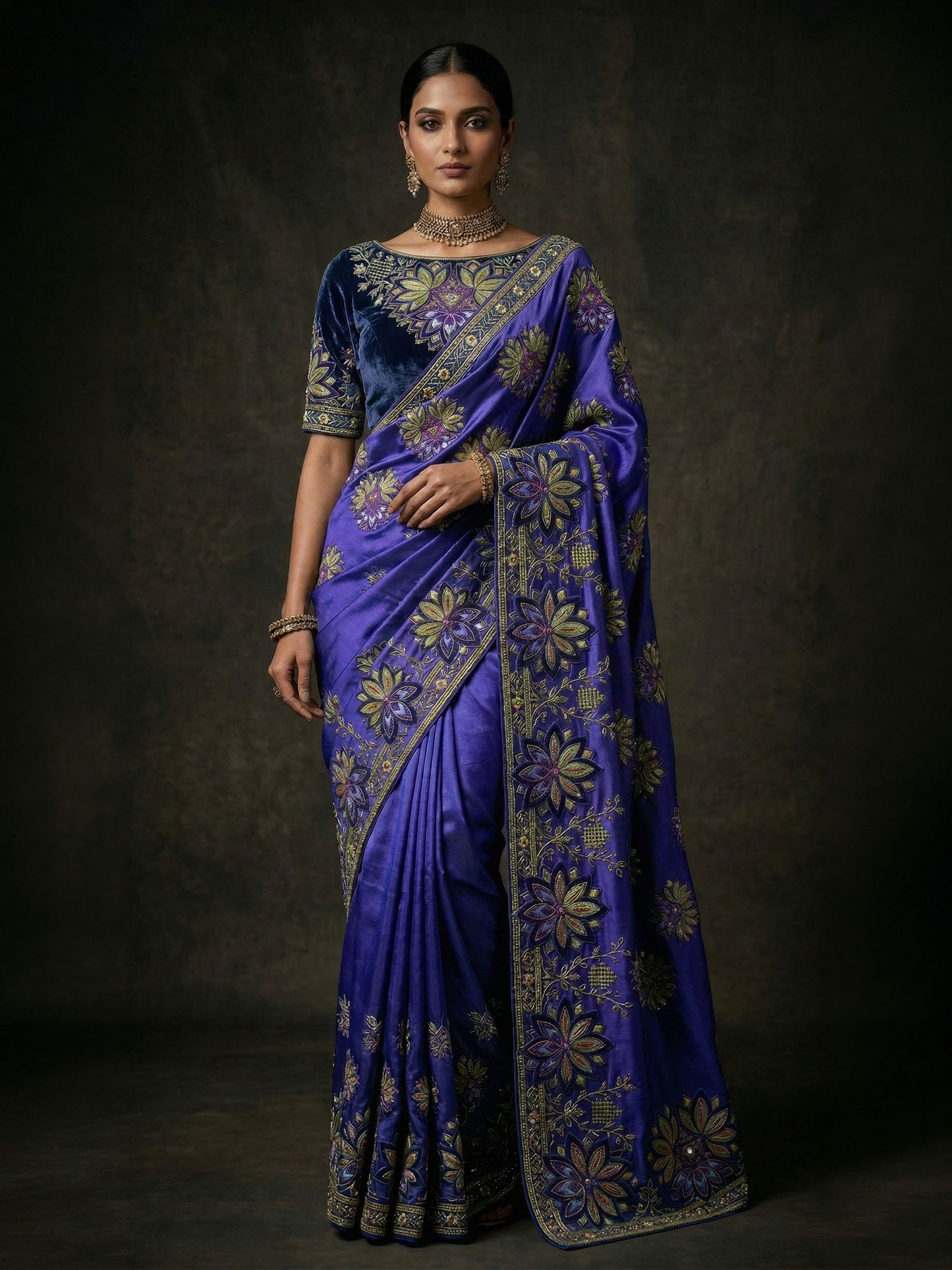 Formal Pure Silk embroidered Saree