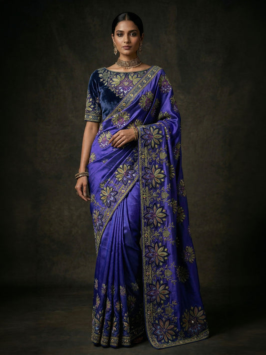 Formal Pure Silk embroidered Saree