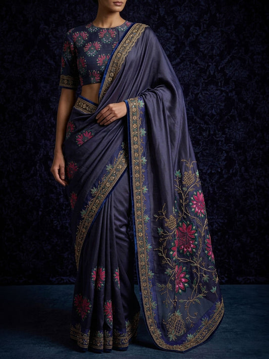 Formal Pure Silk embroidered Saree