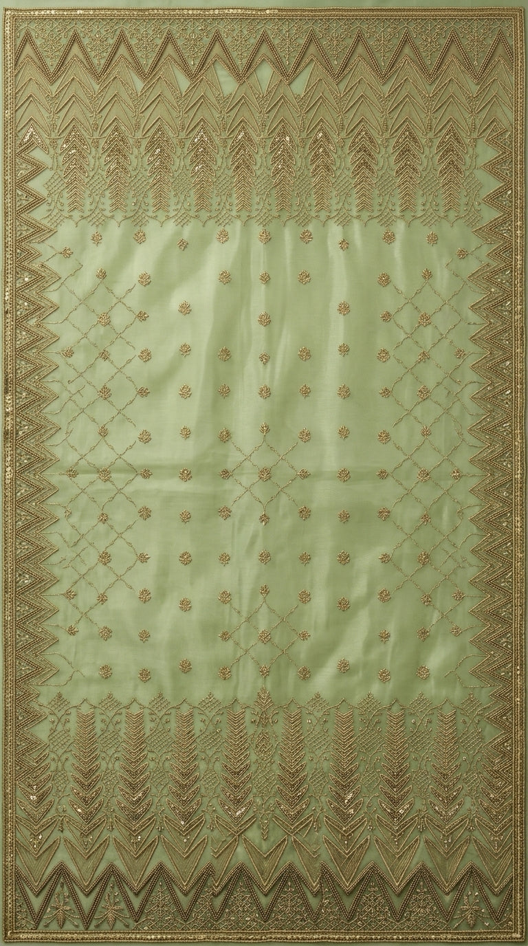 Customised Chanderi Embroidered set