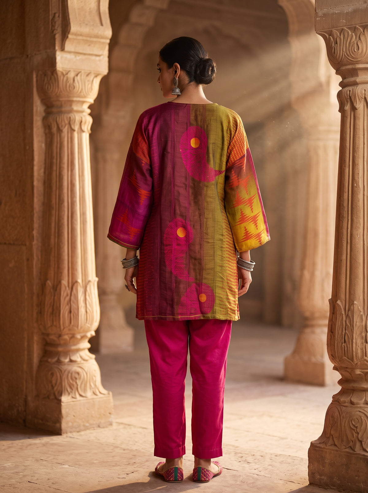 Semi Stitched linen kota Short Tunic