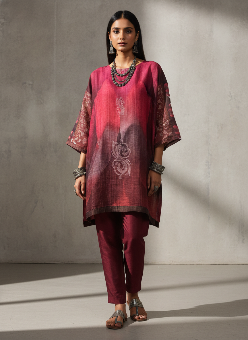 Semi Stitched linen kota Short Tunic